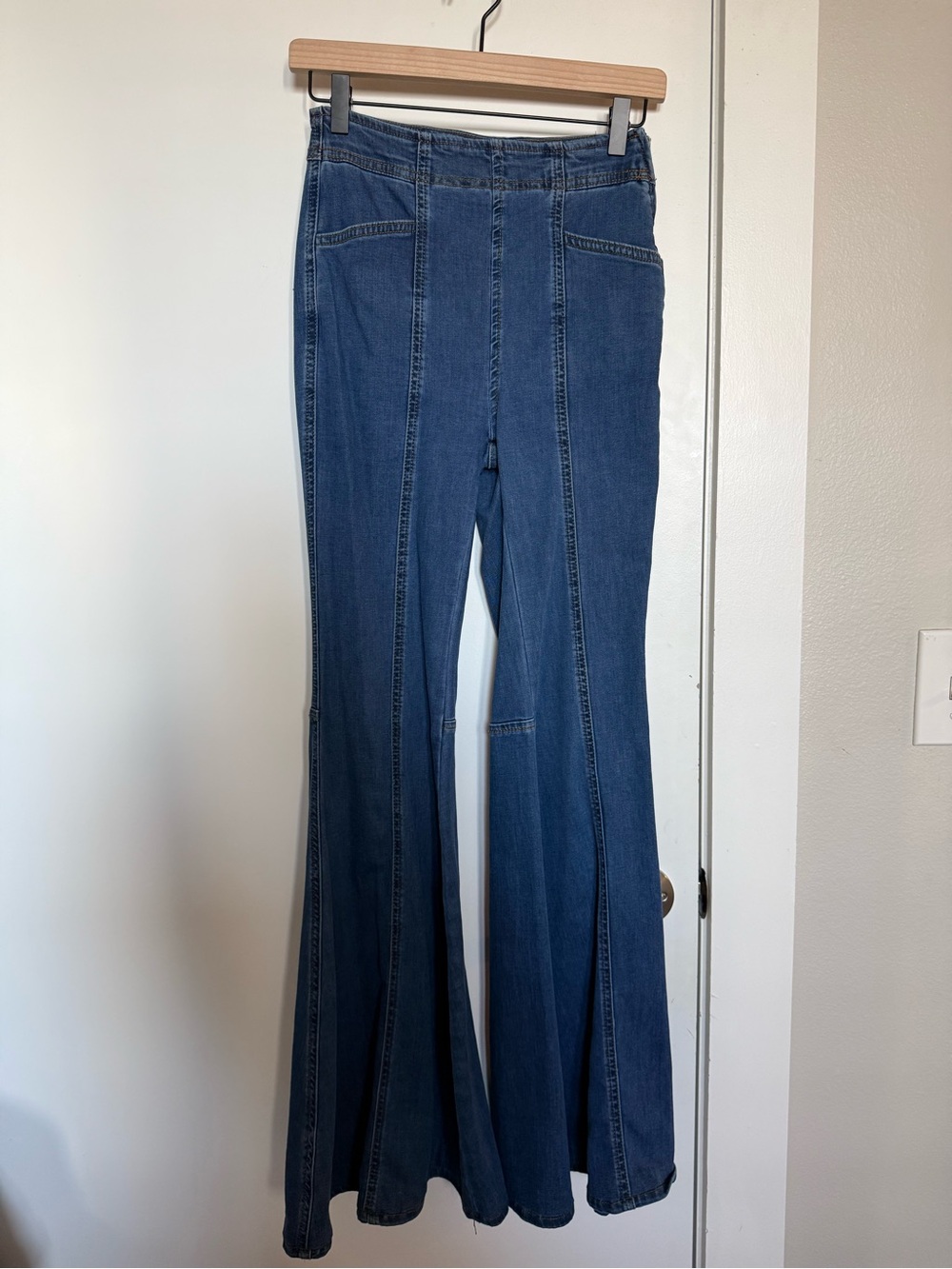 We The Free Dark Blue Flared Jeans
